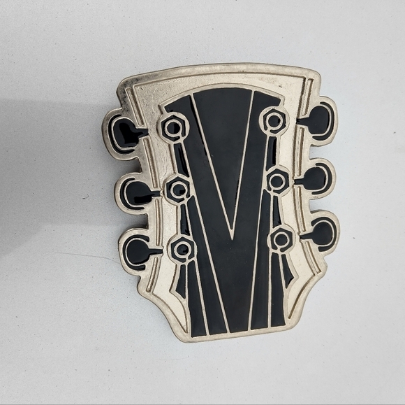 Men's Guitar Head Belt Buckle Tuning Keys Music Musician Guitarist - Picture 1 of 1